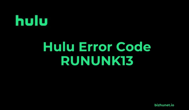 Hulu Error Code RUNUNK13