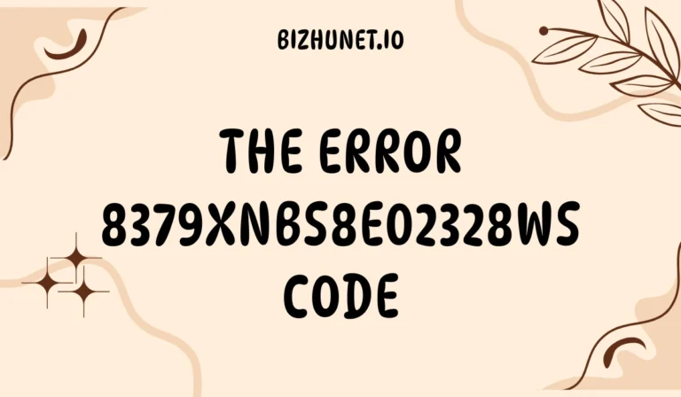 The Error 8379XNBS8E02328WS Code