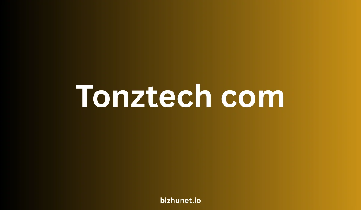Tonztech com